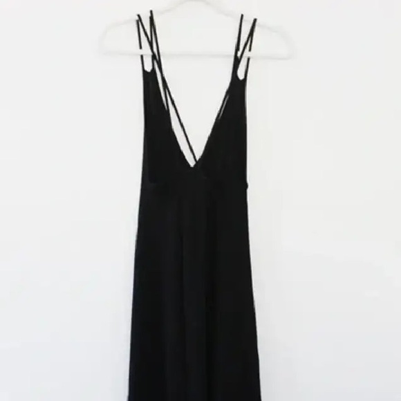 Sandro Paris Bluan Rib Knit Midi Dress in Noir size 1 - Picture 3 of 8